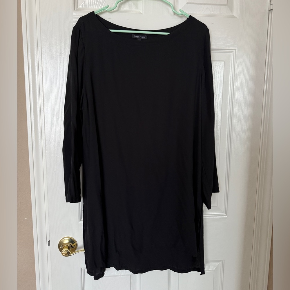 Eileen Fisher Black Silk tunic Dress